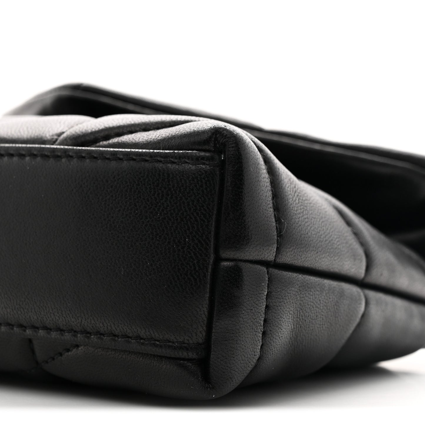 Lambskin Monogram Loulou Puffer Pouch Clutch Black