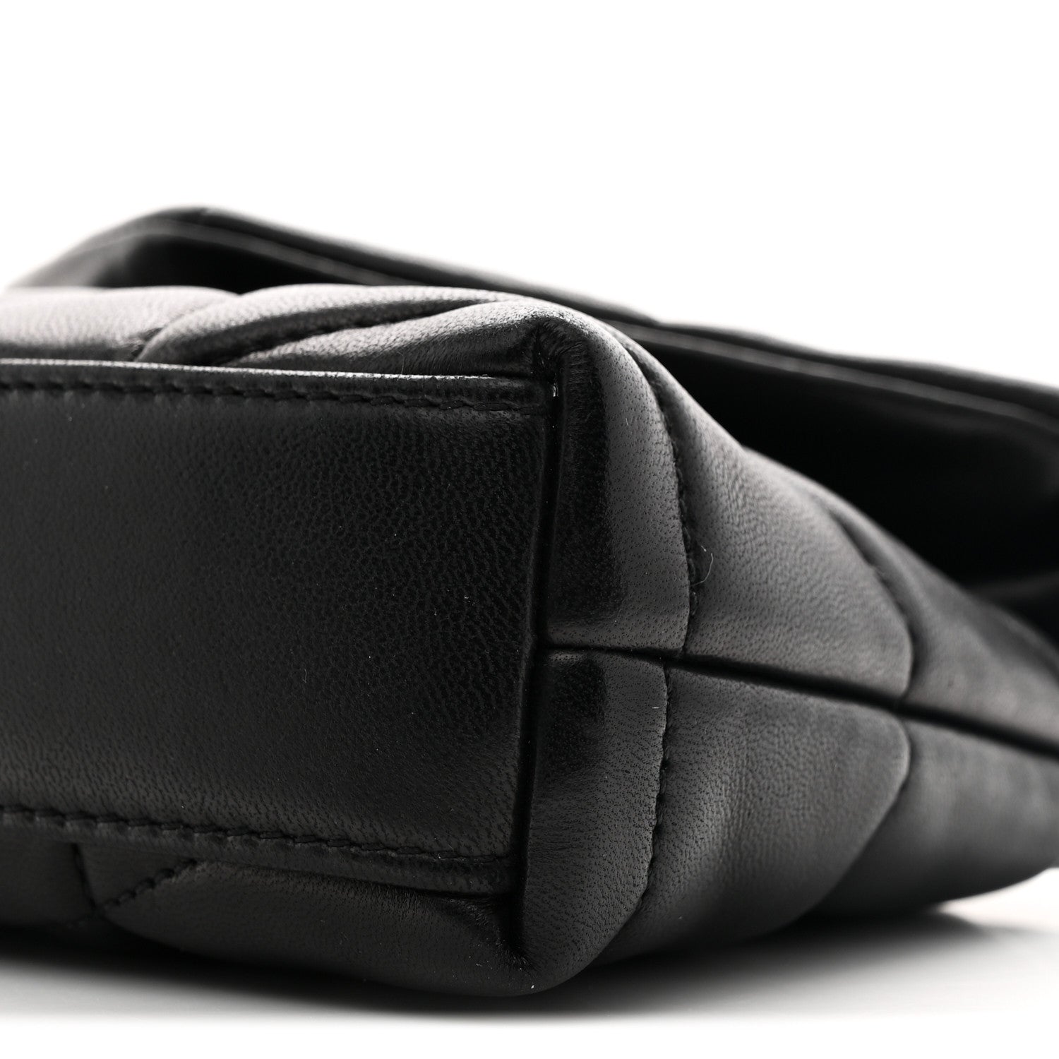 Saint Laurent Lambskin Monogram Loulou Puffer Pouch Clutch Black 11 of 11