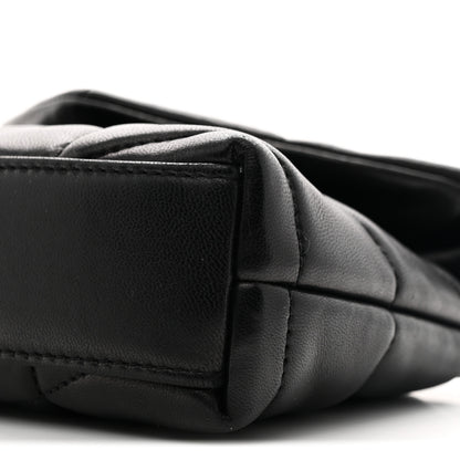 Saint Laurent Lambskin Monogram Loulou Puffer Pouch Clutch Black 11 of 11
