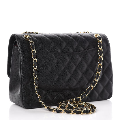 Chanel Caviar Quilted Jumbo Double Flap Black 3 of 11