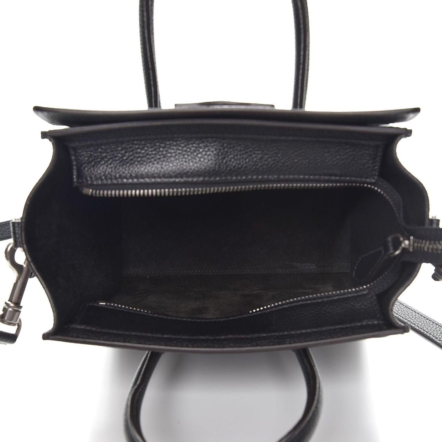 Drummed Calfskin Nano Luggage Black