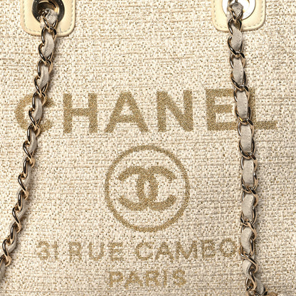 Chanel Lurex Boucle Medium Deauville Tote White 8 of 15