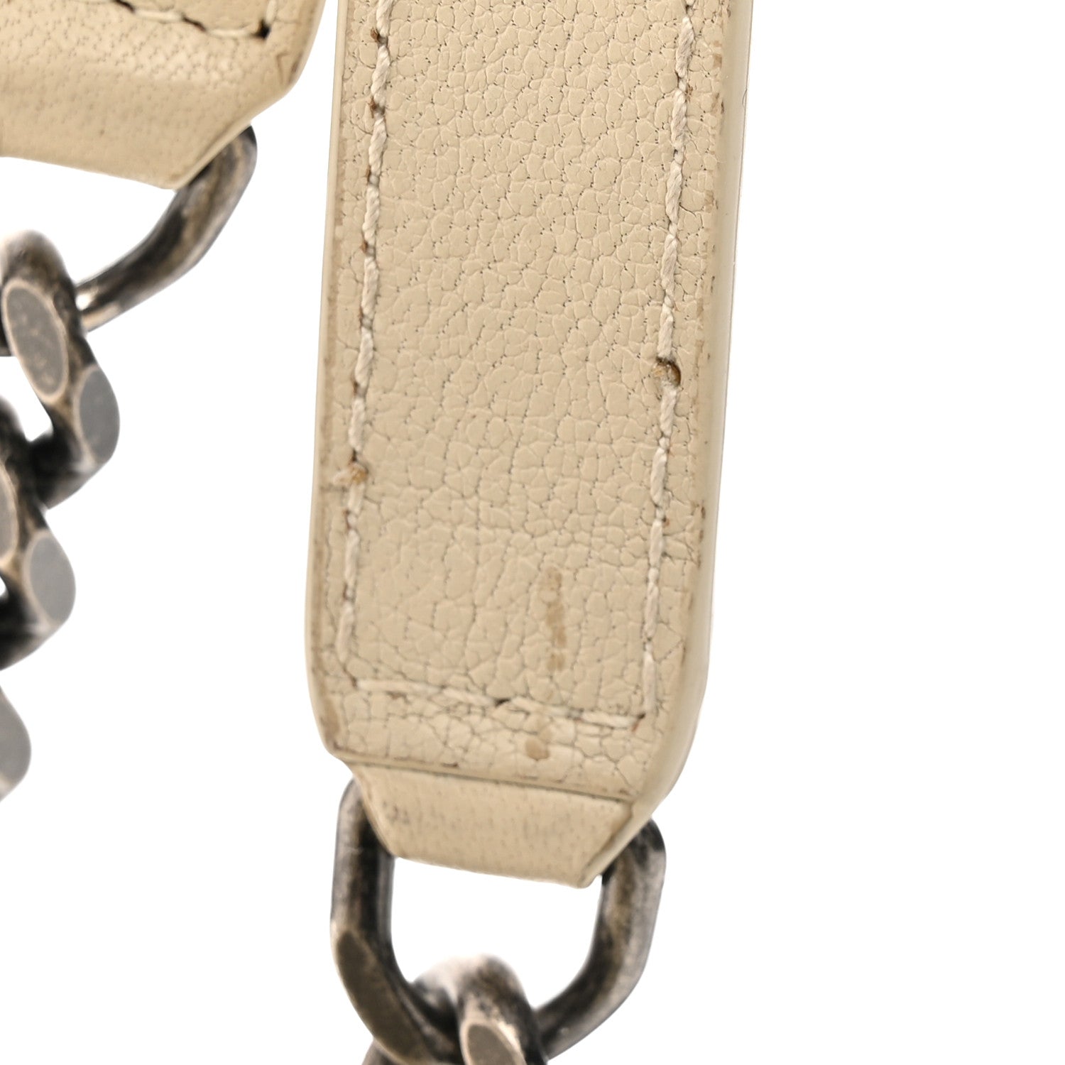 Saint Laurent Vintage Lambskin Chevron Monogram Large Nolita Crema Soft 14 of 14