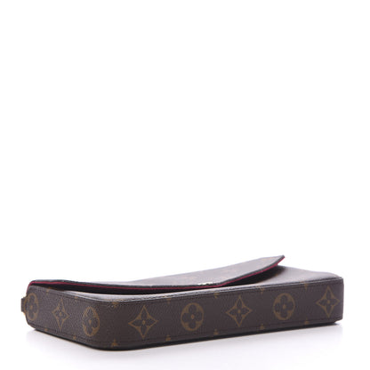 Louis Vuitton Monogram Pochette Felicie Chain Wallet Fuchsia 3 of 8