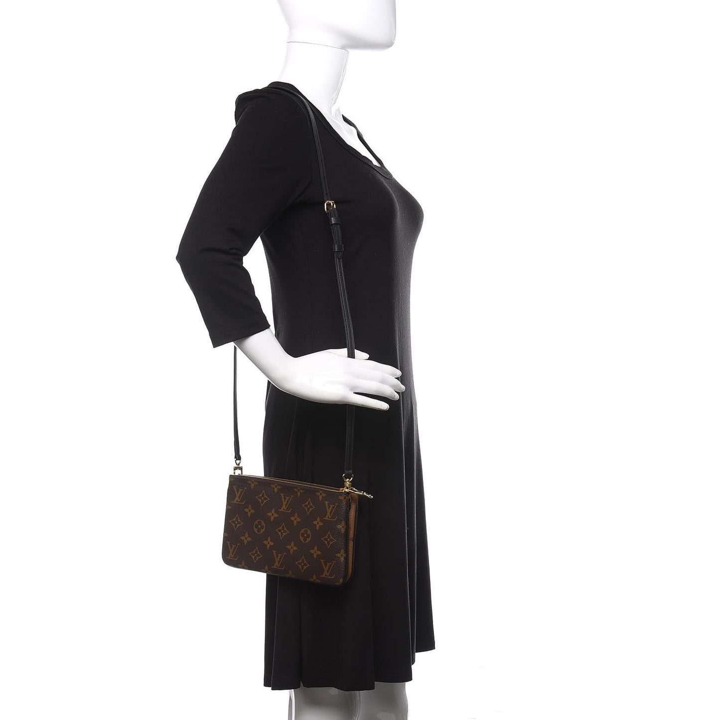 Reverse Monogram Giant Double Zip Pochette