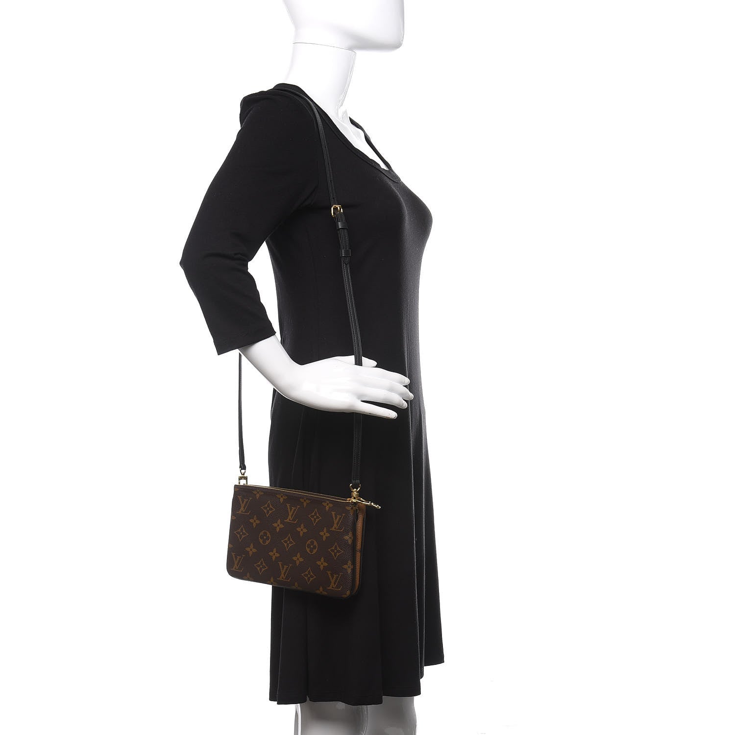 Louis Vuitton Reverse Monogram Giant Double Zip Pochette 2 of 11
