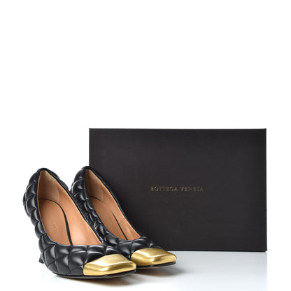 Bottega Veneta Nappa Matelasse Captoe Pumps 36 Black 10 of 10