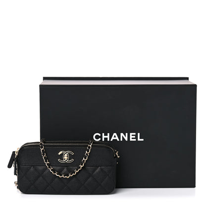 Chanel Caviar Quilted Small Vintage Mademoiselle Clutch With Chain Black 11 of 11