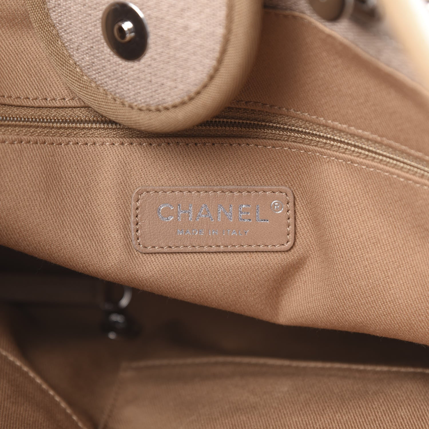 Chanel Canvas Medium Deauville Tote Ecru 7 of 13