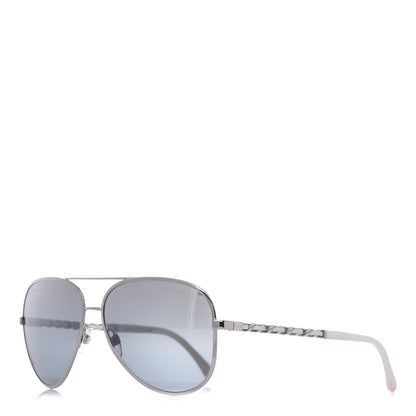 Chanel Lambskin Aviator Chain Sunglasses 4194-Q White 1 of 8