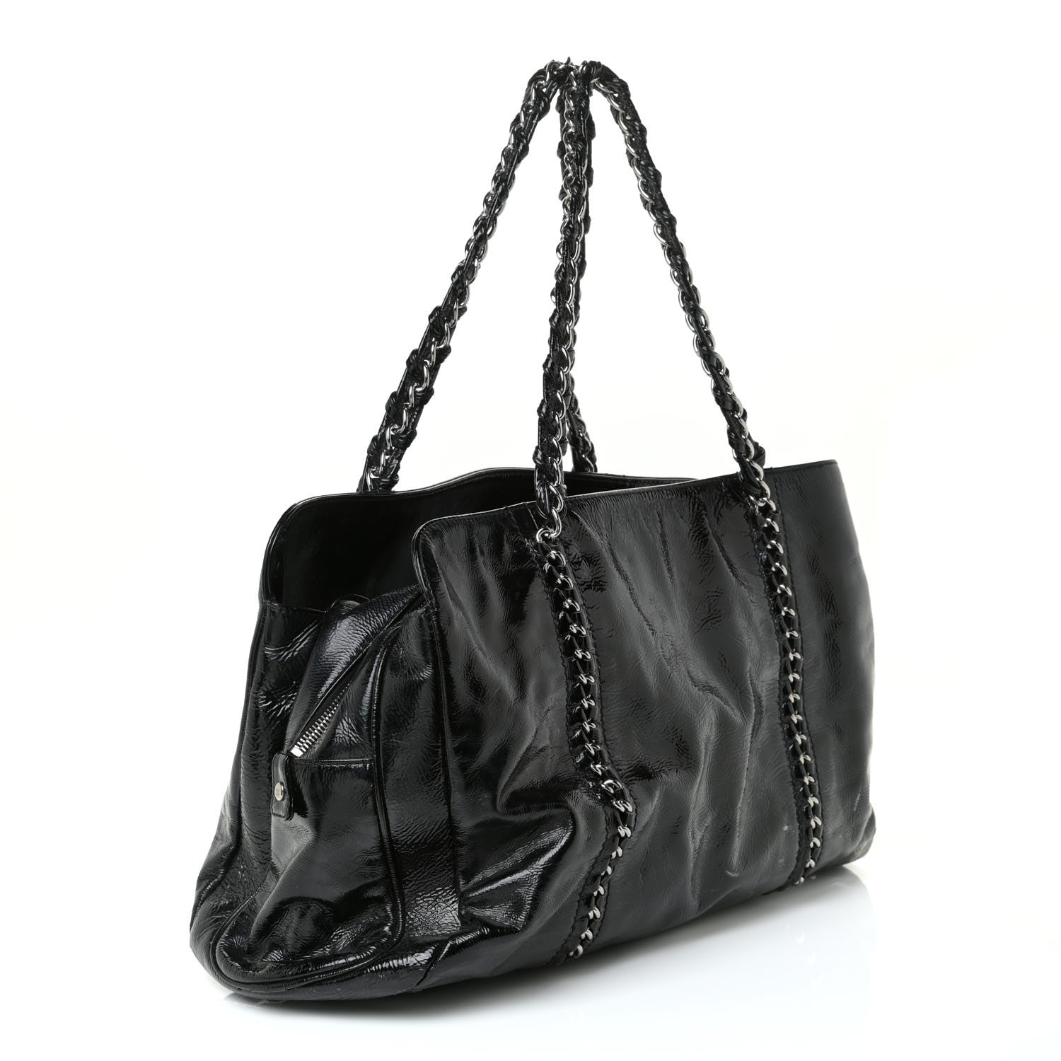 Chanel Patent Calfskin Large Luxe Ligne Tote Black 3 of 22