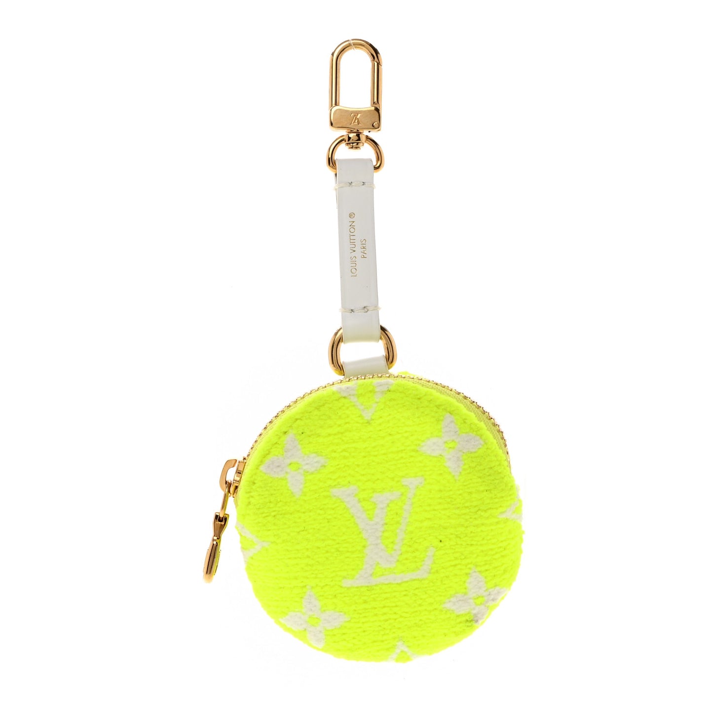 Fabric LV Match Ellipse BB Round Coin Purse Yellow