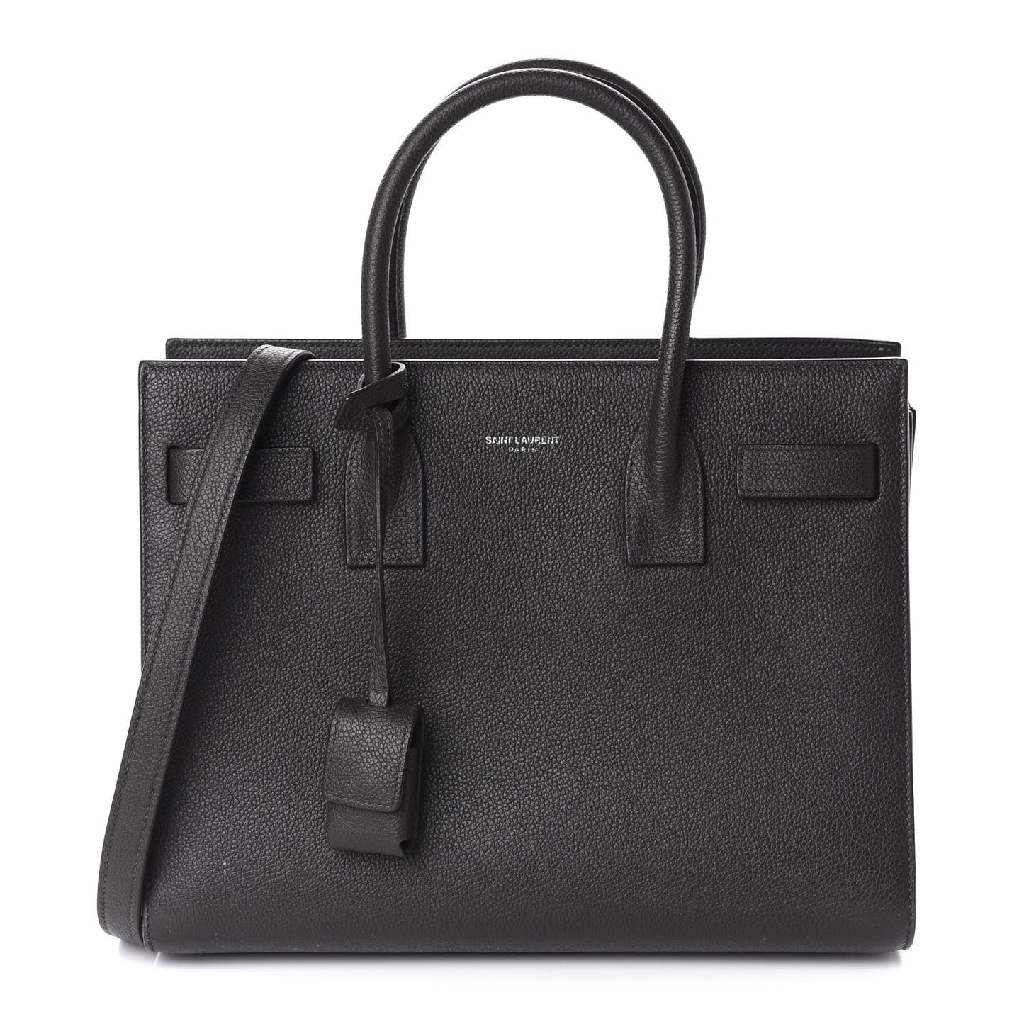Grained Calfskin Baby Sac De Jour Black