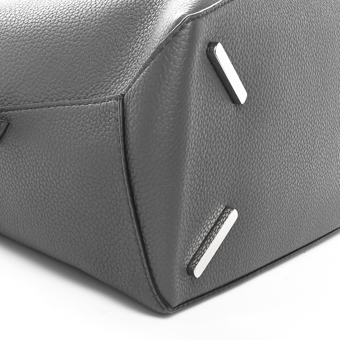 Calfskin Large Puzzle Edge Bag Dark Grey