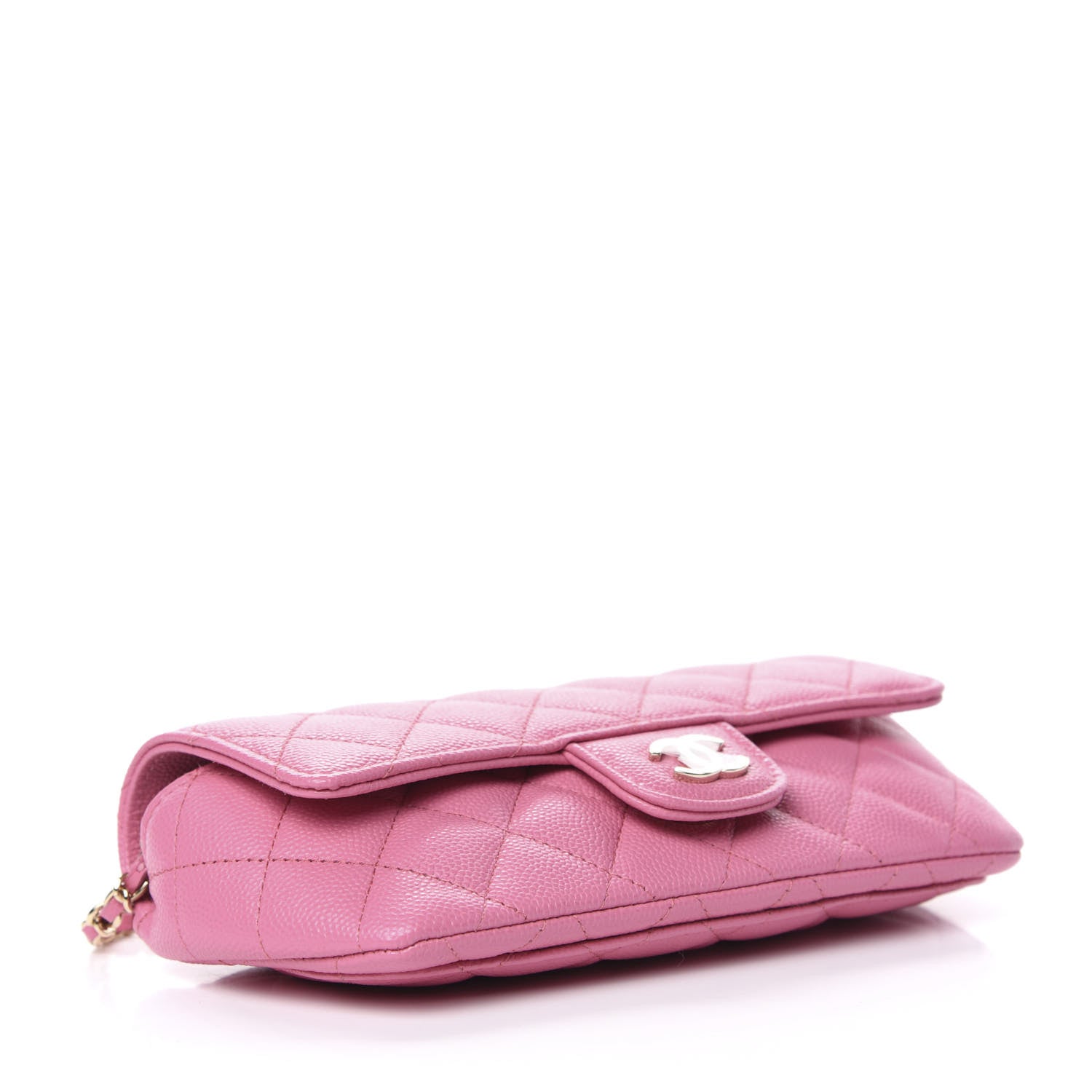 Chanel Caviar Quilted Glasses Case With Chain Pink 4 of 8