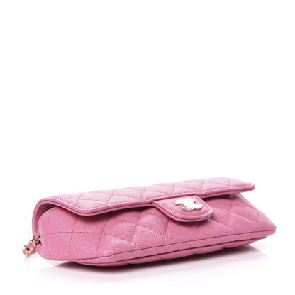 Chanel Caviar Quilted Glasses Case With Chain Pink 4 of 8