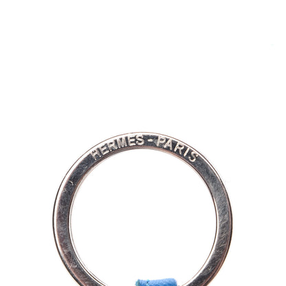 Hermes Lambskin Carmen Tassel Key Holder Bleu Zanzibar 3 of 8