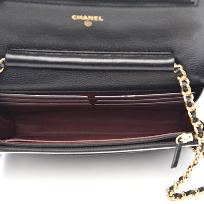 Chanel Caviar Quilted Wallet On Chain WOC Black 5 of 12