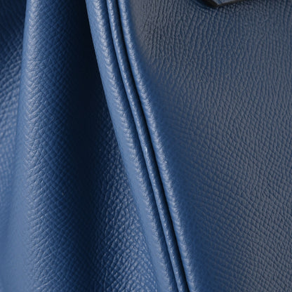 Hermes Epsom Birkin 35 Bleu Agate 44 of 45