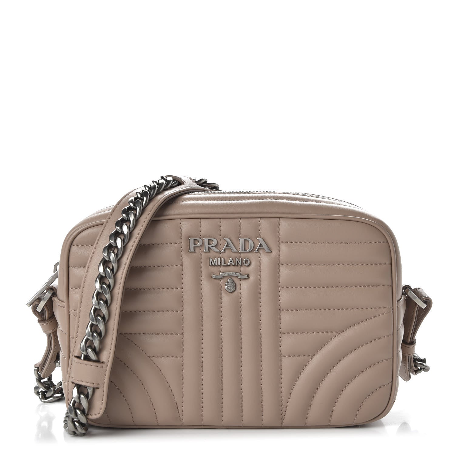Prada Soft Calfskin Diagramme Crossbody Bag Cipria 1 of 9
