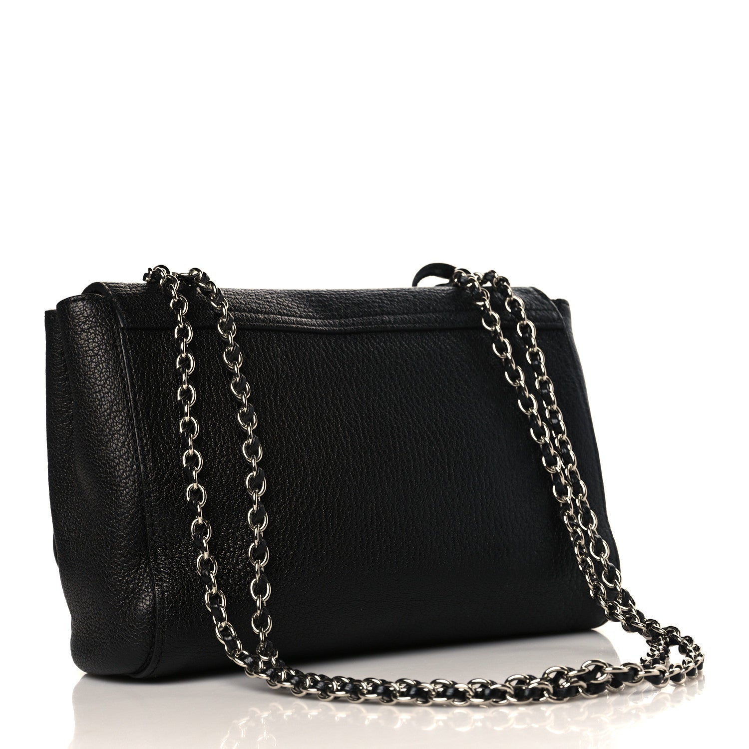 Mulberry Glossy Goatskin Small Lily Flap Black 3 of 9