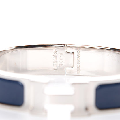 Hermes Narrow Enamel Clic Clac H Bracelet PM Bleu Biarritz 1 of 4