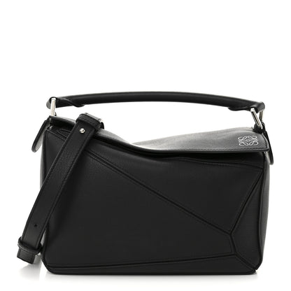Loewe Calfskin Small Puzzle Bag Black 1 of 14