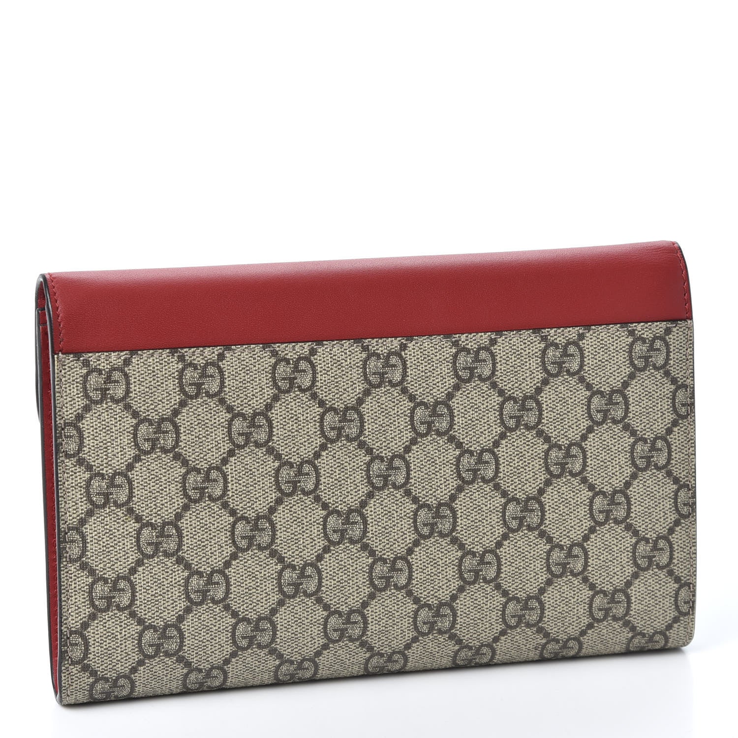 Gucci GG Supreme Monogram Mini Peony Pearly Clutch Red 2 of 10