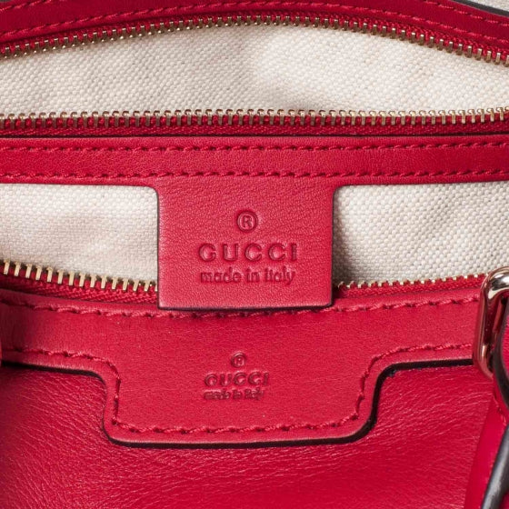 Calfskin Microguccissima Trim Medium Boston Raspberry Red