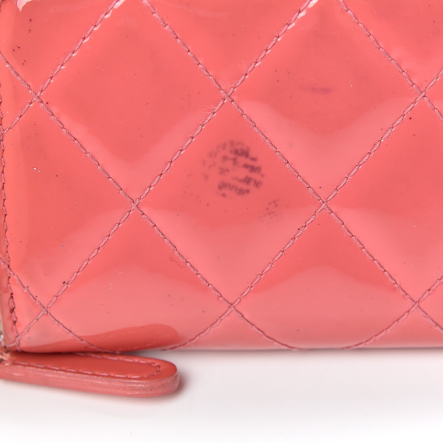 Chanel Patent Calfskin Quilted Zip Coin Purse Pink 10 of 16