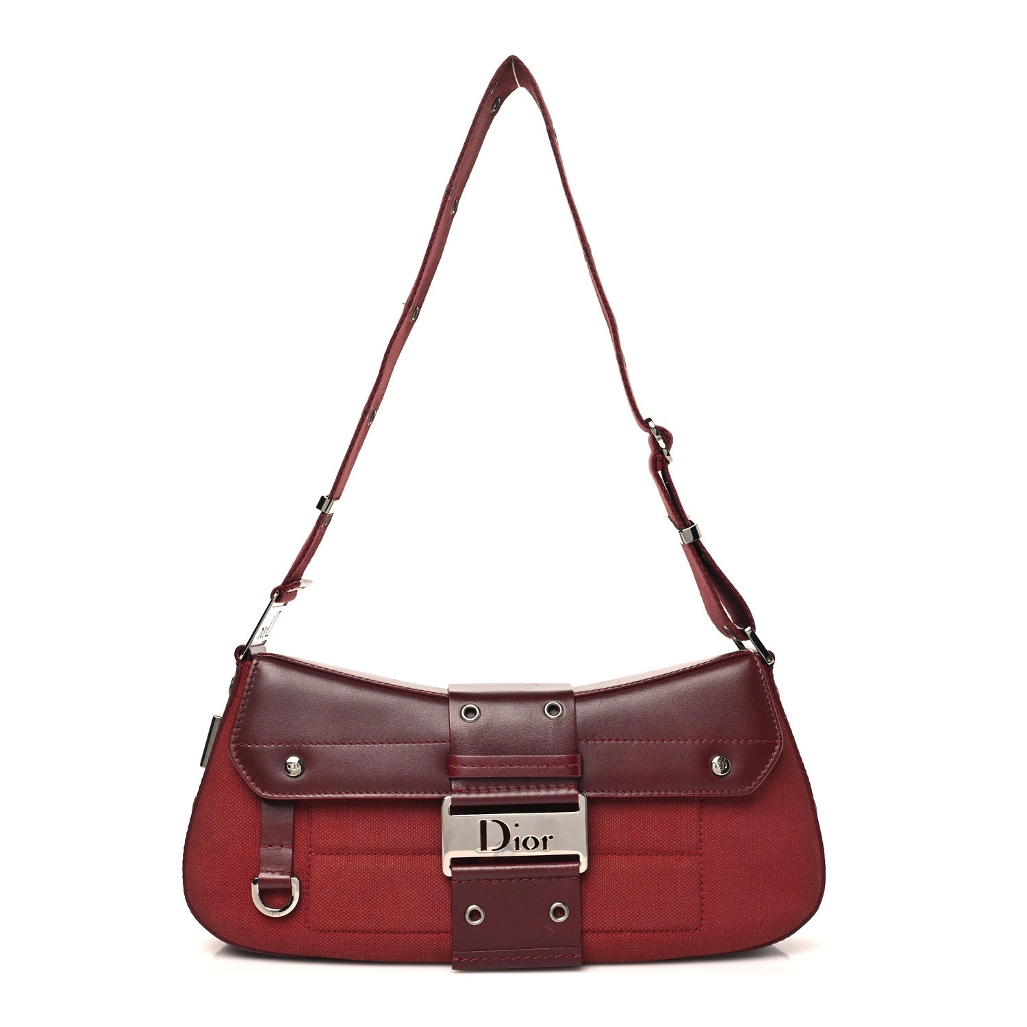 Christian Dior Canvas Calfskin Street Chic Columbus Ave Burgundy 1 of 12