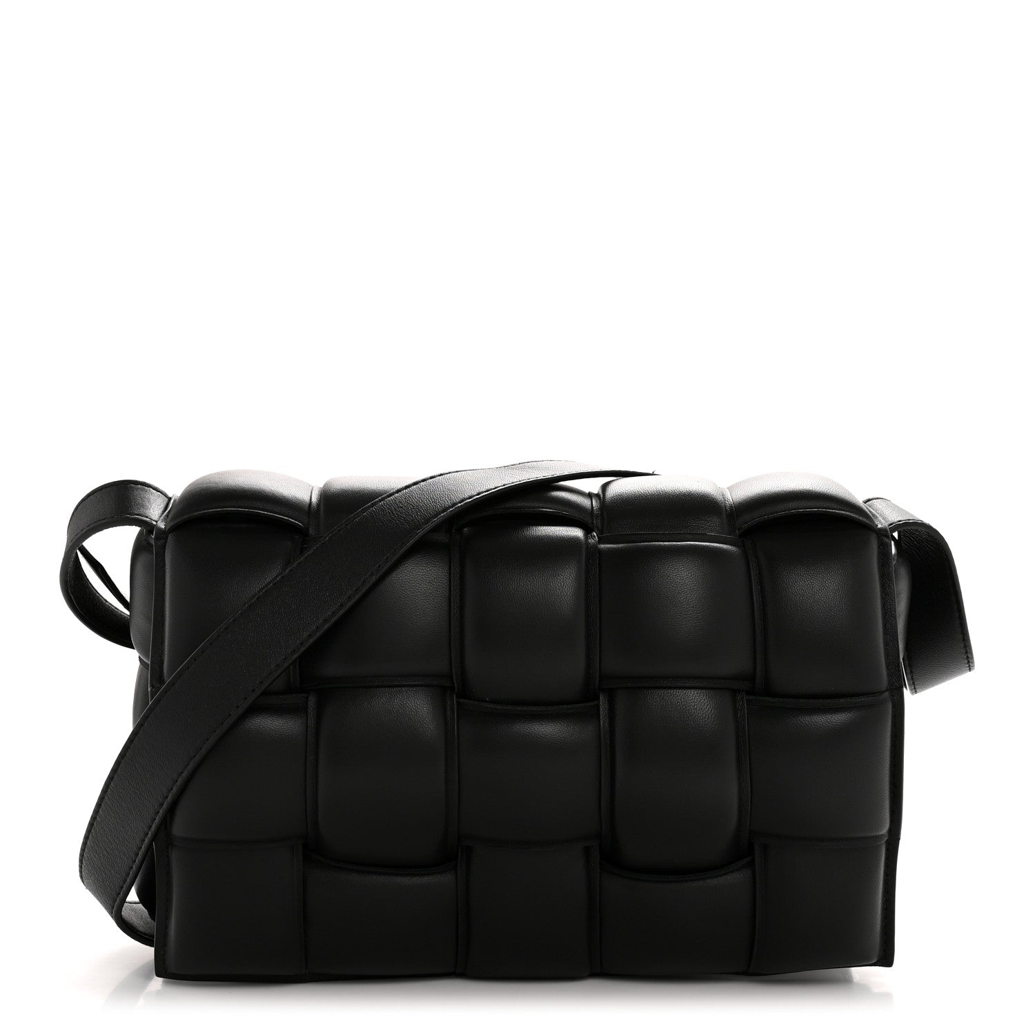 Bottega Veneta Nappa Maxi Intreccio Padded Cassette Crossbody Bag Black 1 of 29