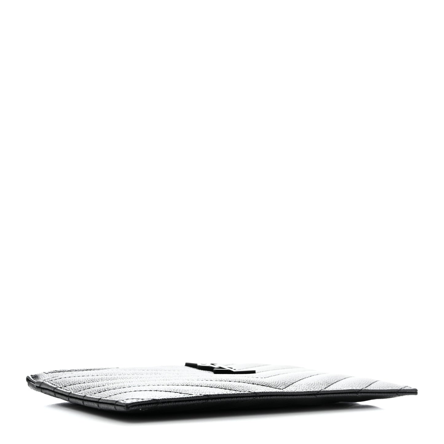 Grain De Poudre Chevron Monogram Monochrome Bill Pouch Black
