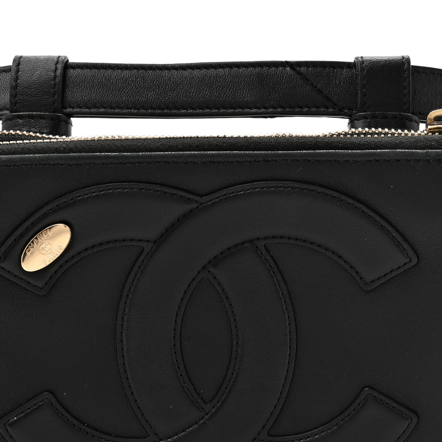 Chanel Lambskin CC Mania Waist Belt Bag Black 8 of 10