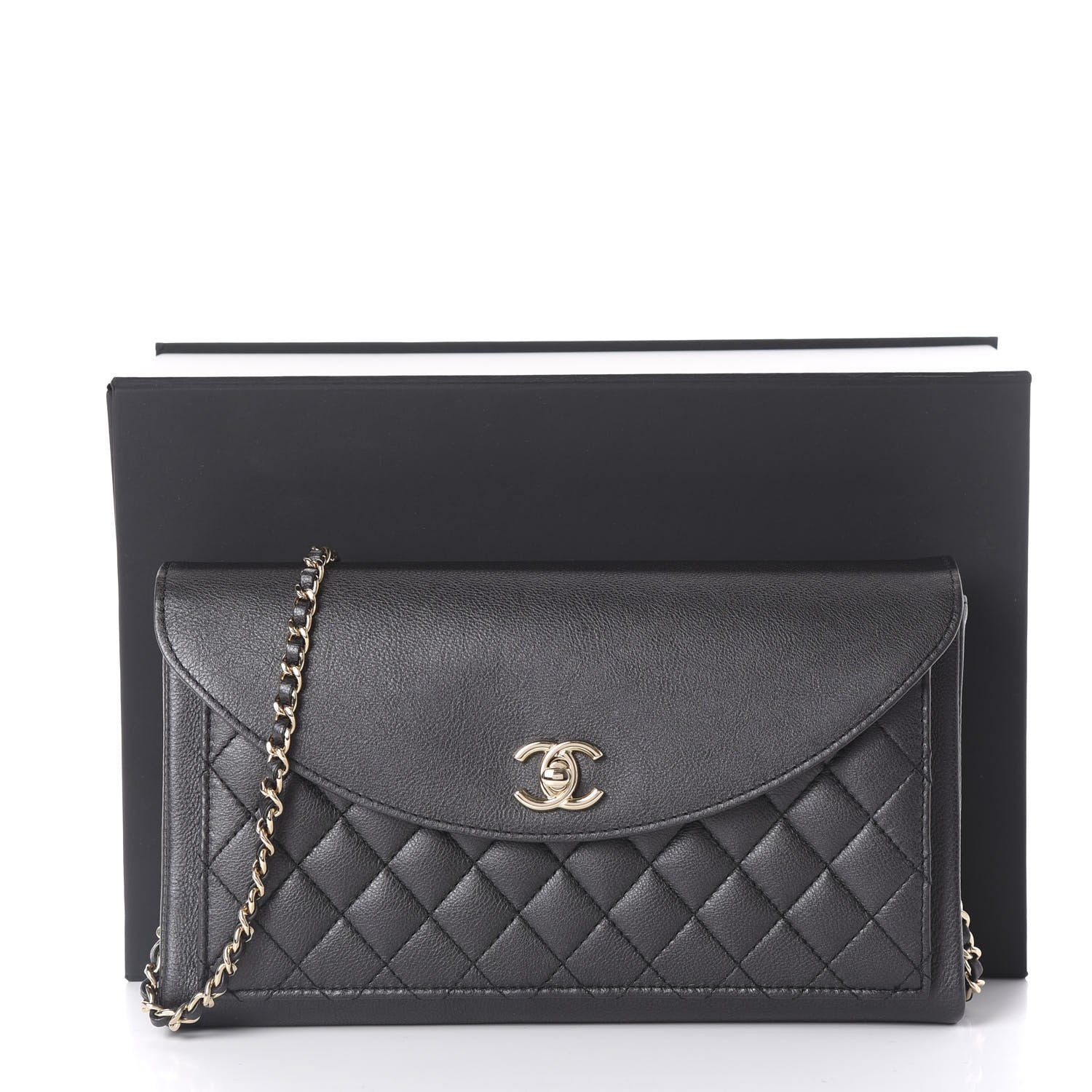 Chanel Calfskin Quilted Smart Pocket Flap Bag Dark Gray 10 of 10