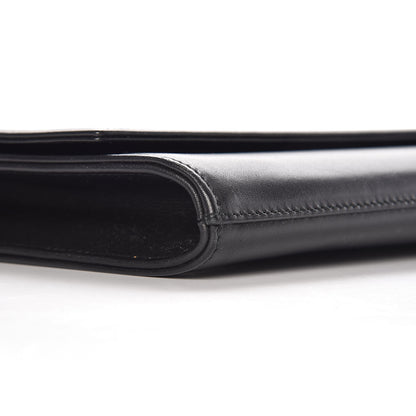 Saint Laurent Calfskin Diagonal Clutch Black 13 of 17