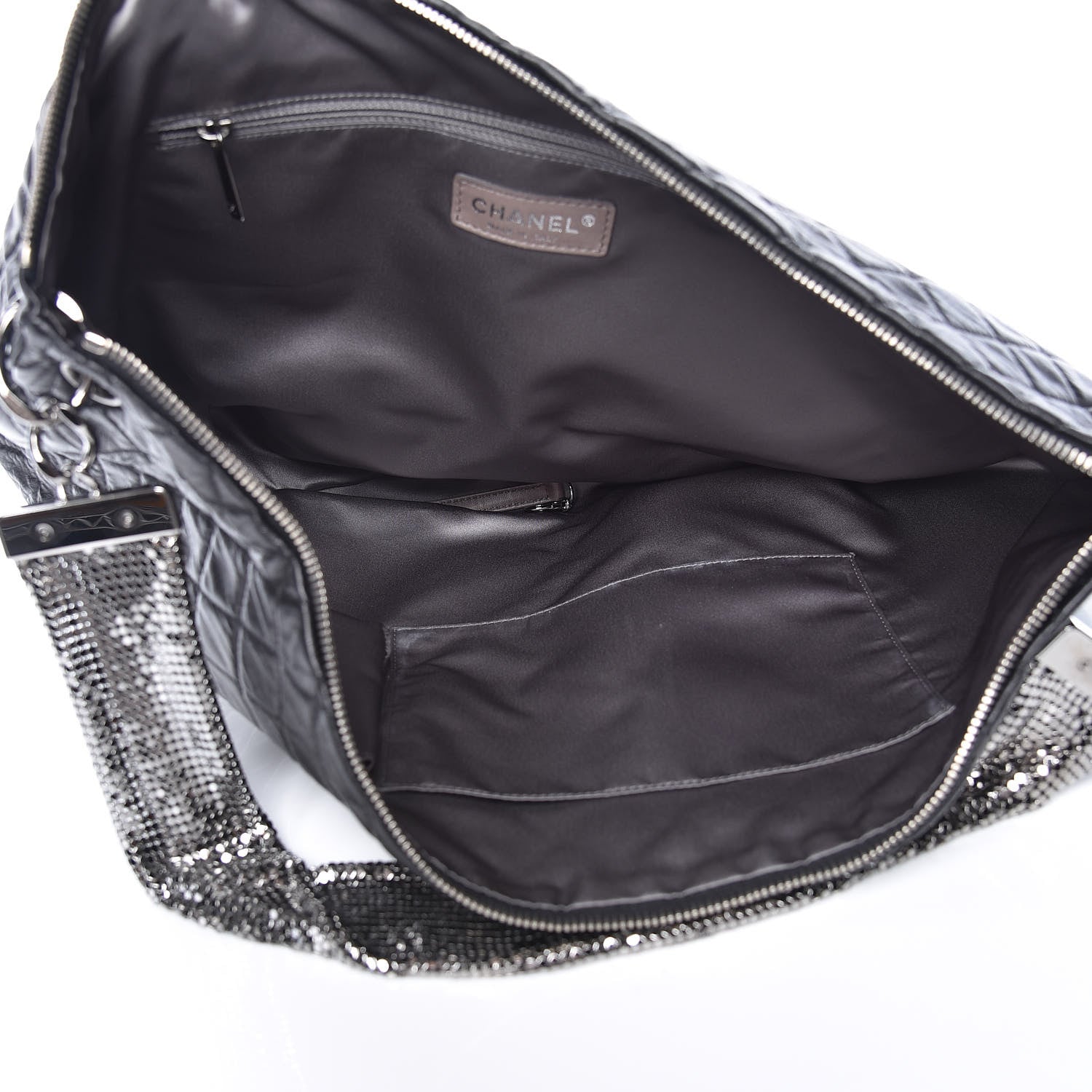 Chanel Lambskin Large Chain Mail Hobo Black 5 of 9