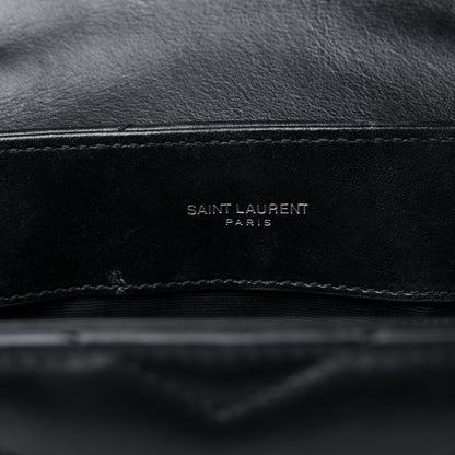 Saint Laurent Calfskin Y Quilted Monogram Small Loulou Chain Satchel Black 6 of 12