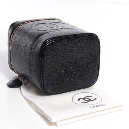 Chanel Caviar Vanity Cosmetic Case Black 4 of 9