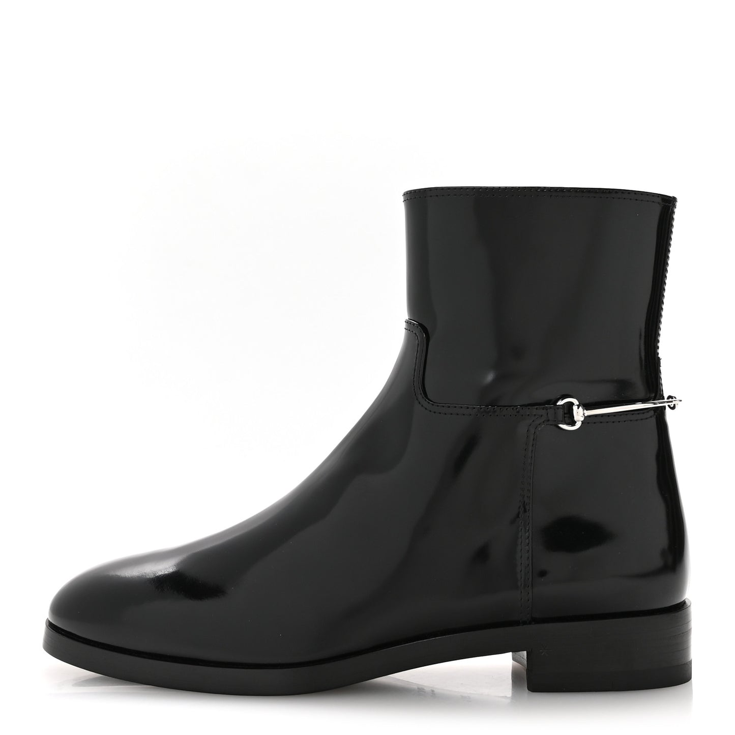 Brushed Calfskin Michelangelo Slim Horsebit Ankle Boots 39.5 Black