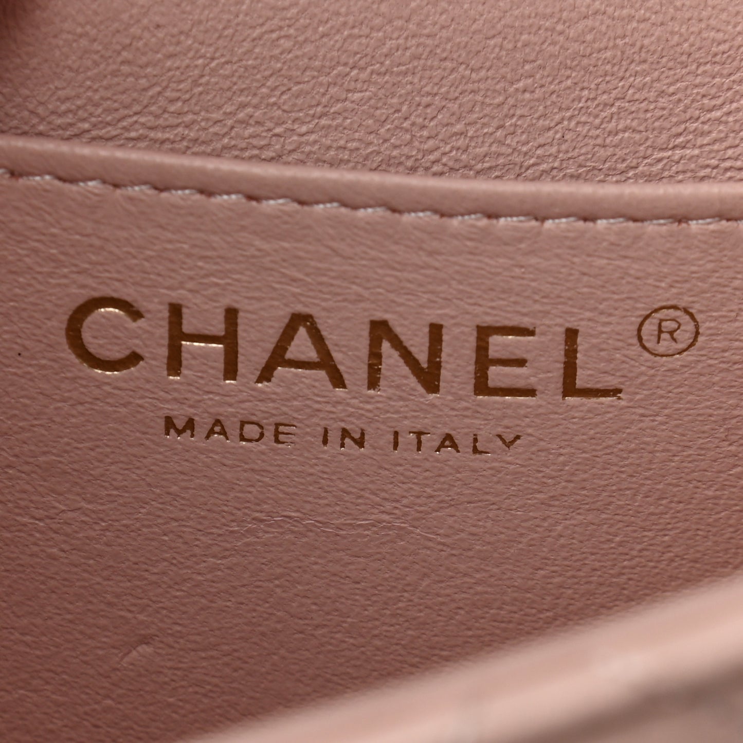 Lambskin Quilted Mini Square Flap Light Pink