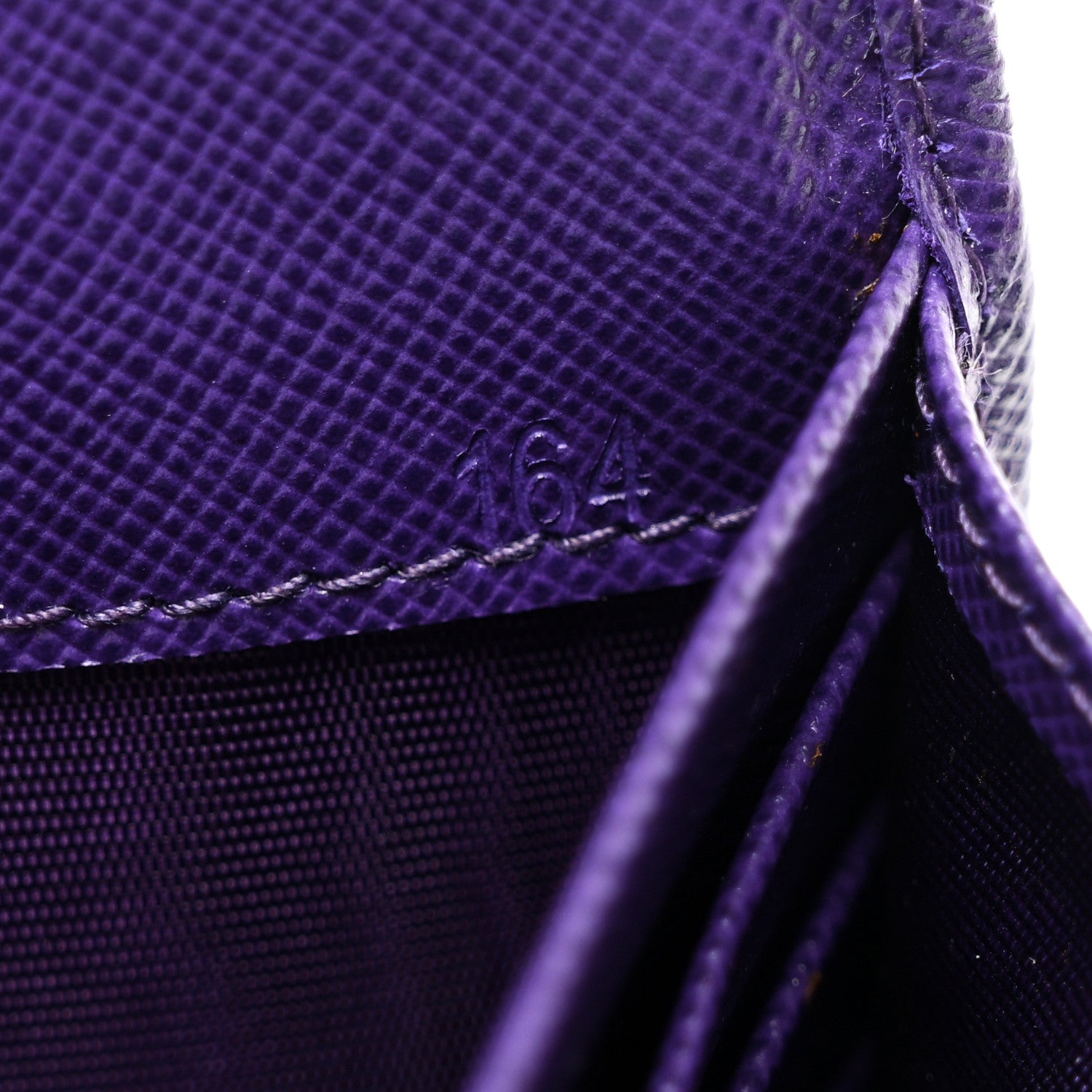 Prada Saffiano Lux Metal Continental Flap Travel Wallet Viola 7 of 8