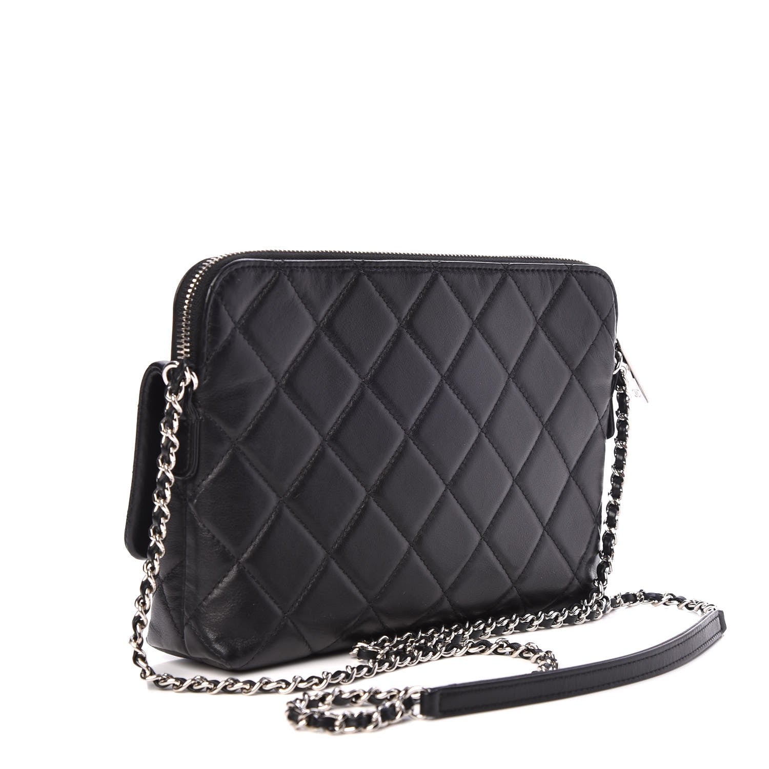 Chanel Calfskin Quilted Crossbody Bag Black 3 of 9