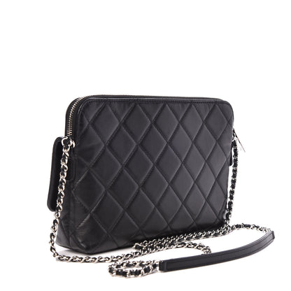 Chanel Calfskin Quilted Crossbody Bag Black 3 of 9