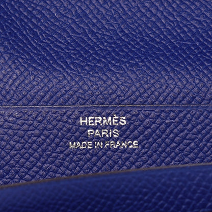 Hermes Epsom Bearn Gusset Wallet Bleu Electrique 6 of 8