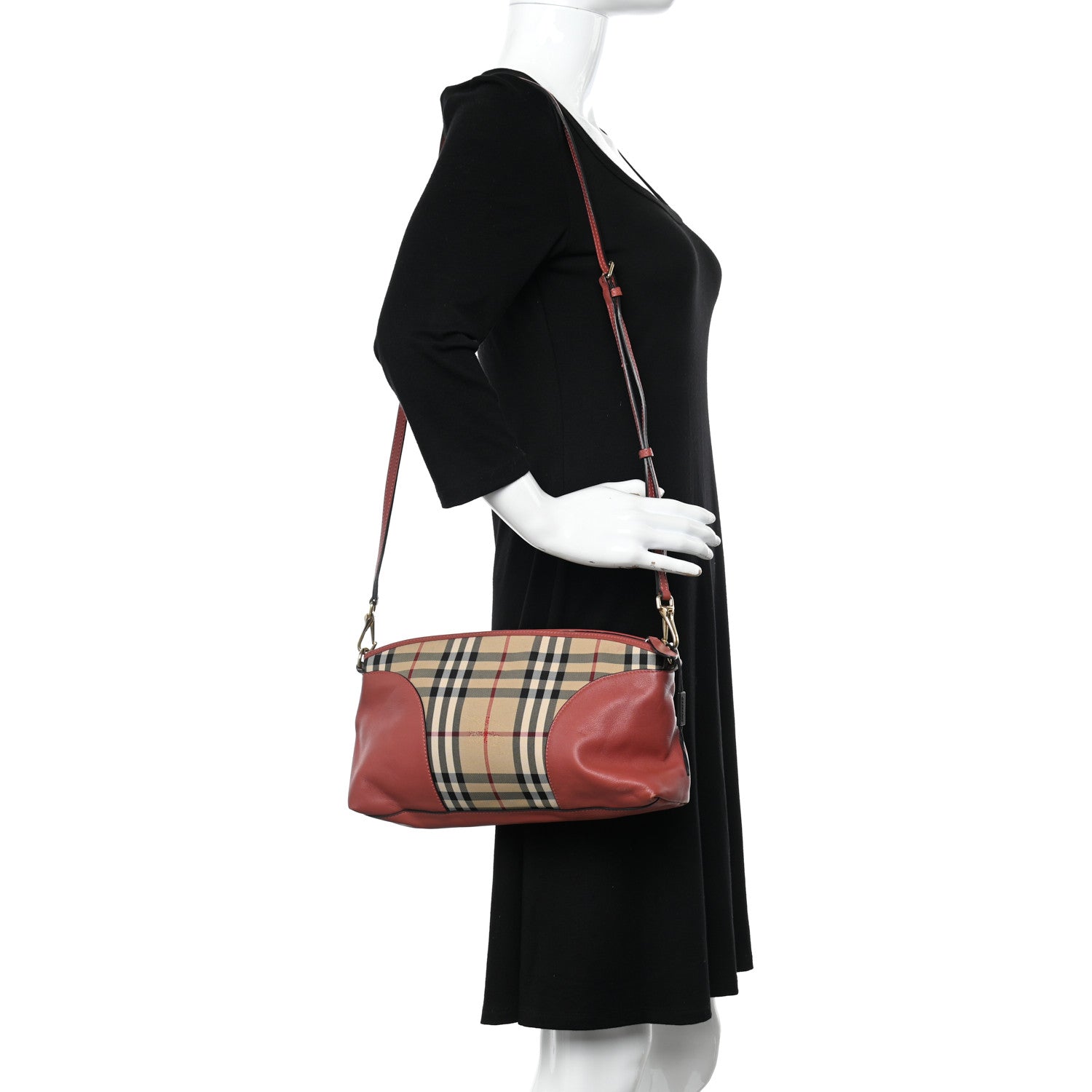 Burberry Horseferry Check Small Chichester Crossbody Clutch Bag Parade Red 2 of 10