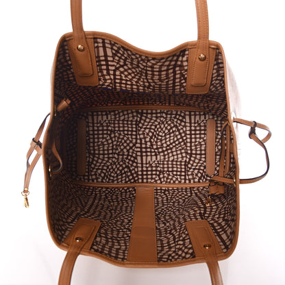 MCM Visetos Medium Liz Reversible Shopper Tote Cognac 9 of 16