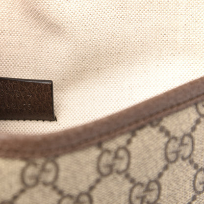 Gucci GG Supreme Monogram Web Medium Neo Vintage Flap Messenger Bag Beige New Acero 7 of 12