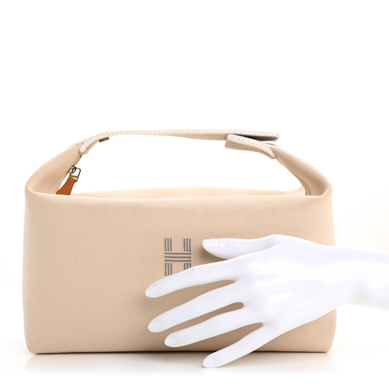 Hermes Canvas Large Bride-A-Brac Pouch Natural 2 of 7