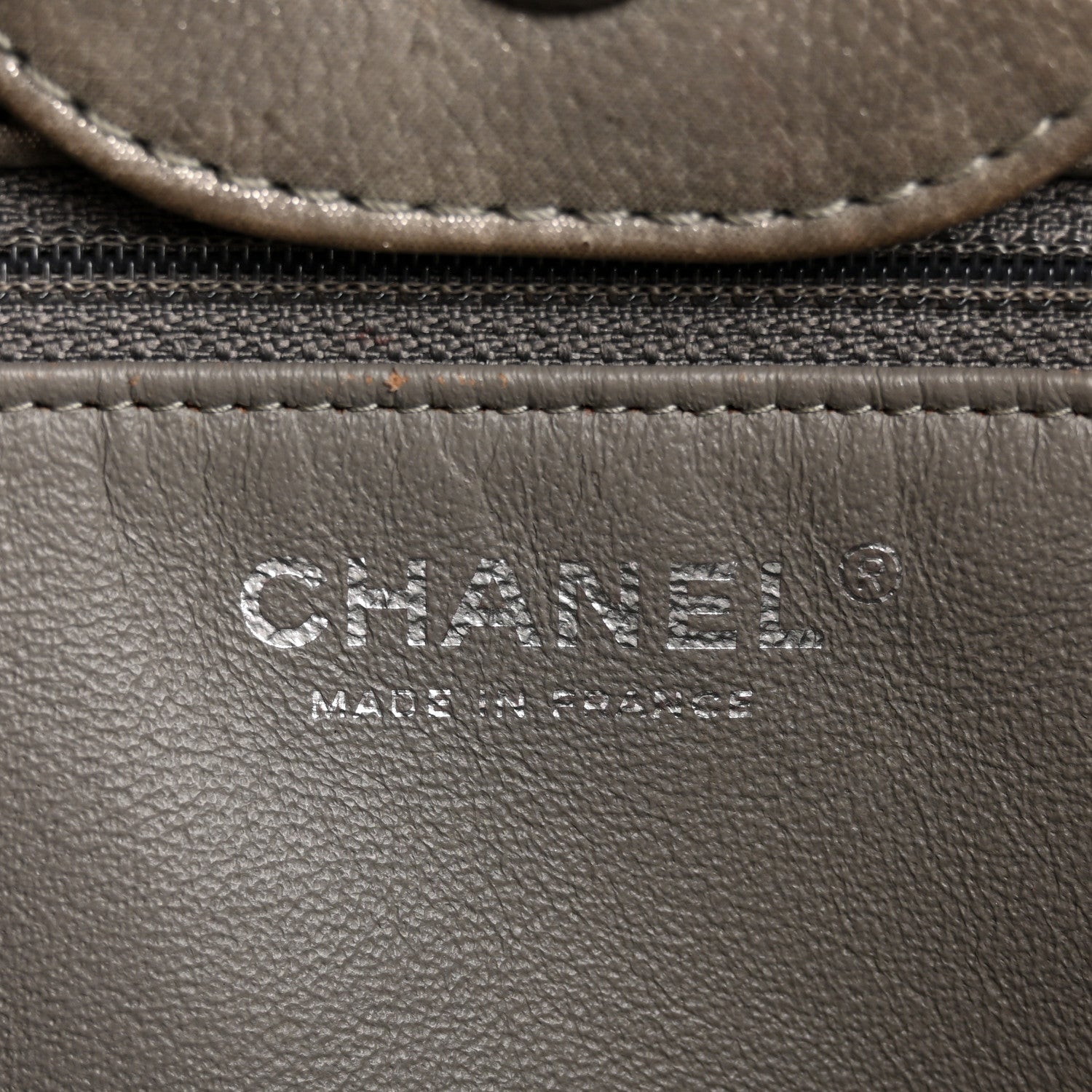Chanel Iridescent Calfskin CC East West Shopping Tote Light Grey 8 of 17